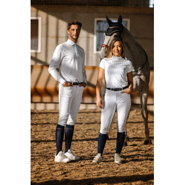 Polo Equithème Funza Manches courtes Blanc Polo Equithème Funza Manches courtes Blanc