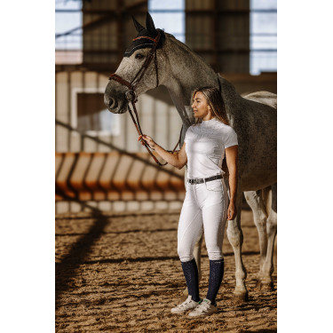 Polo Equithème Funza Korte mouwen Wit