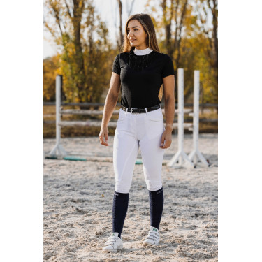 Polo Equithème Funza Manches courtes Bleu marine