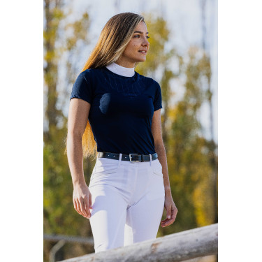 Polo Equithème Funza Korte mouwen Marineblauw