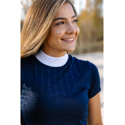 Polo Equithème Funza Manches courtes Bleu marine