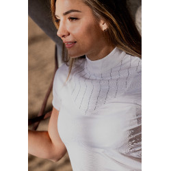 Polo Equithème Funza Manches courtes Blanc Polo Equithème Funza Manches courtes Blanc