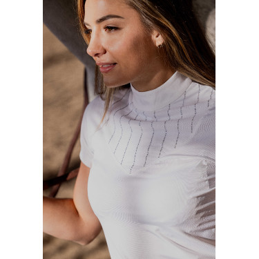 Polo Equithème Funza Manches courtes Blanc Polo Equithème Funza Manches courtes Blanc