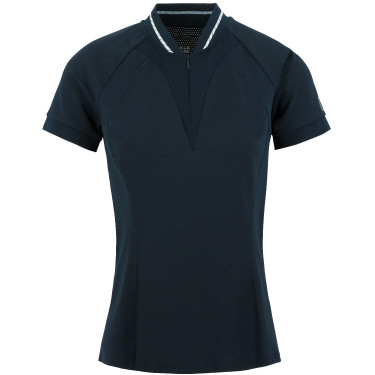 Polo Equithème Elodie Korte mouwen Marineblauw Polo Equithème Elodie Korte mouwen Marineblauw