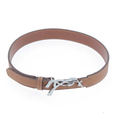 Pénélope Signature riem geperforeerd leer Blauw