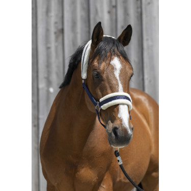 Licol Riding World mouton synthétique Bleu marine