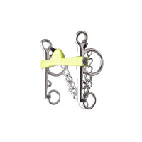 Mors pelham Metalab Flexi Soft halve maan lange scharen Groen