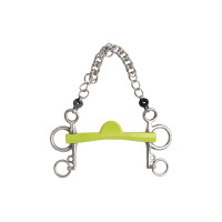 Pelham bit Metalab Flexi Soft halve maan korte scharen Groen