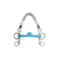 Mors pelham Metalab Flexi demi-lune branches courtes Bleu Mors pelham Metalab Flexi demi-lune branches courtes Bleu