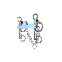 Mors pelham Metalab Flexi demi-lune branches courtes Bleu Mors pelham Metalab Flexi demi-lune branches courtes Bleu