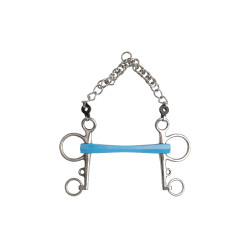 Mors pelham Metalab Flexi droit branches longues Bleu