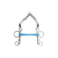 Mors pelham Metalab Flexi recht lange scharen Blauw Mors pelham Metalab Flexi recht lange scharen Blauw