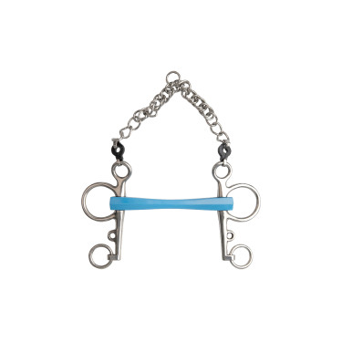 Mors pelham Metalab Flexi recht lange scharen Blauw