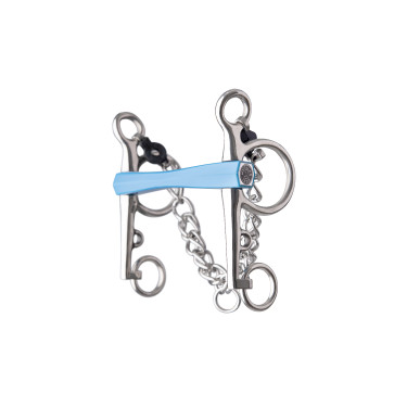 Mors pelham Metalab Flexi recht lange scharen Blauw