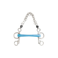 Mors pelham Metalab Flexi droit branches courtes Bleu Mors pelham Metalab Flexi droit branches courtes Bleu