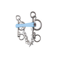 Mors pelham Metalab Flexi droit branches courtes Bleu Mors pelham Metalab Flexi droit branches courtes Bleu