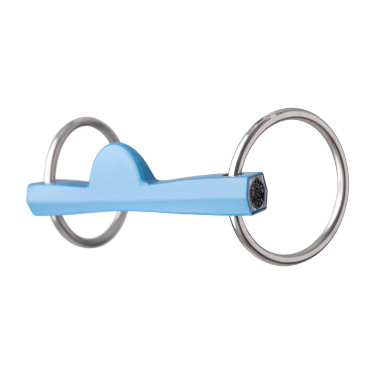 Mors 2 anneaux Metalab Flexi droit demi-lune Bleu