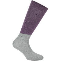Chaussettes Equithème Compet Je t'aime Vieux rose / anthracite