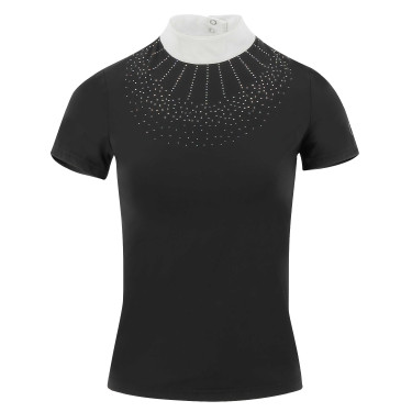 Polo Equithème London manches courtes Noir