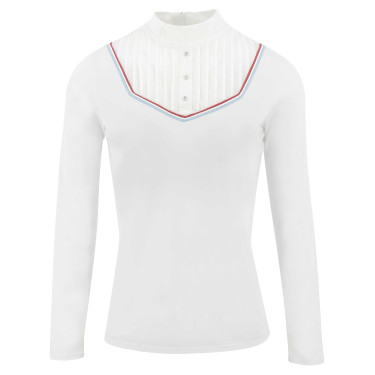 Polo Equithème Cabourg lange mouwen Wit