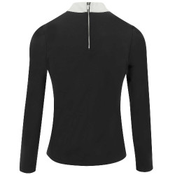 Polo Equithème Valencia lange mouwen Zwart Polo Equithème Valencia lange mouwen Zwart