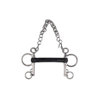 Mors Pelham Metalab caoutchouc souple droit Mors Pelham Metalab caoutchouc souple droit