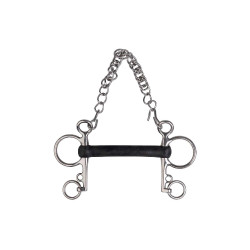 Mors Pelham Metalab caoutchouc souple droit