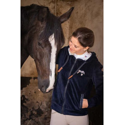 Sweat-zip Emy Velvet Pénélope Marineblauw