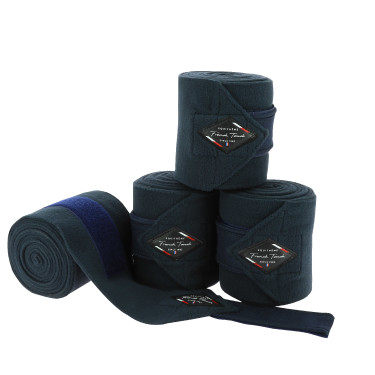 Polo bandages Equithème French Touch Marineblauw