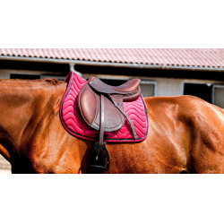 Tapis de selle Equithème Glossy Framboise Rouge