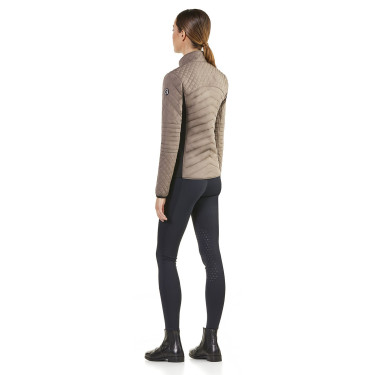 Veste courte matelassée Ego7 Atena femme Tourterelle Marron