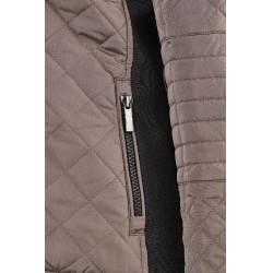 Veste courte matelassée Ego7 Atena femme Tourterelle Marron