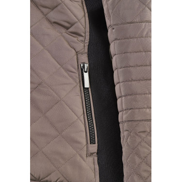 Veste courte matelassée Ego7 Atena femme Tourterelle Marron
