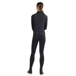 Ego7 Dea dames gewatteerd mouwloos vest met stretch zijkanten Marine Marineblauw