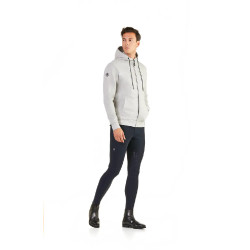 Sweat zippé à capuche Ego7 Z0W déperlant homme Gris mélange