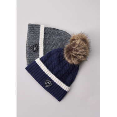 Muts met pompon Horseware AA Monogram Marine Marineblauw