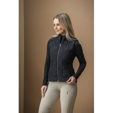 Mouwloze donsbody Horseware AA Neve Monogram dames Zwart