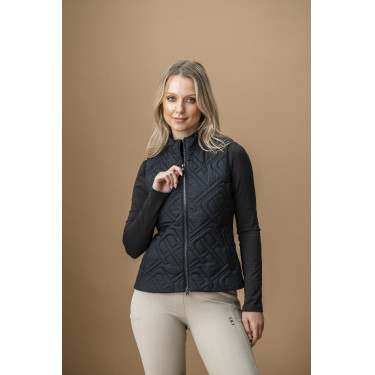 Mouwloze donsbody Horseware AA Neve Monogram dames Zwart