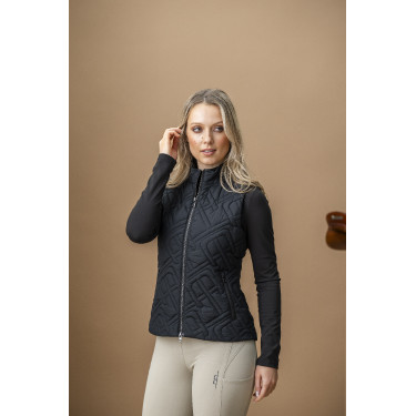 Mouwloze donsbody Horseware AA Neve Monogram dames Zwart