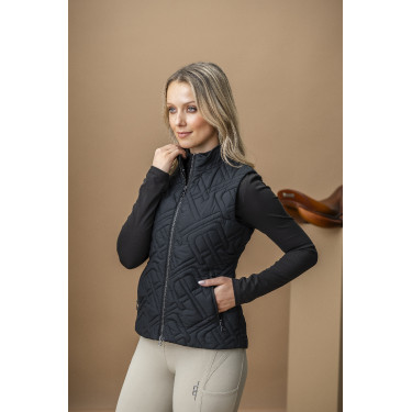 Mouwloze donsbody Horseware AA Neve Monogram dames Zwart
