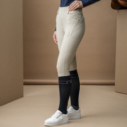Horseware Hybrid-broek met kunstleren zitvlak AA Fina dames Beige