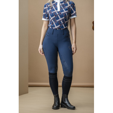 Pantalon Hybrid Horseware fond de peau AA Fina femme Marine Bleu marine