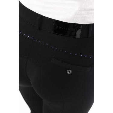 Broek Equithème Safir Zwart / blauw