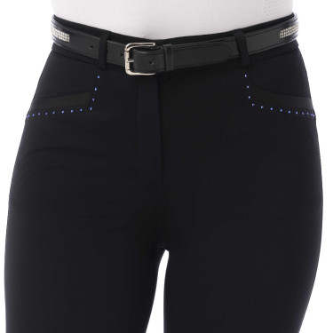 Broek Equithème Safir Zwart / blauw