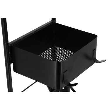 Korte Hippotonic zadelwagen met mand Zwart