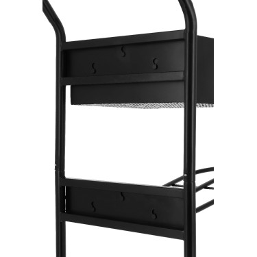 Korte Hippotonic zadelwagen met mand Zwart