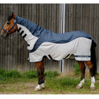 Chemise Tyrex Equithème Combofly Marine / gris Bleu