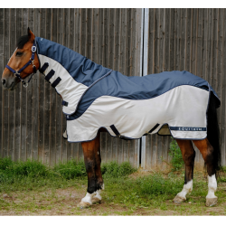 Tyrex Equithème Combofly deken Marine / grijs Blauw Tyrex Equithème Combofly deken Marine / grijs Blauw
