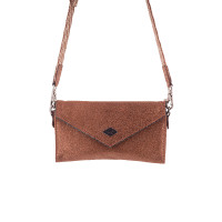 Pénélope New Phone Pocket Glitter tasje Cognac / glitter