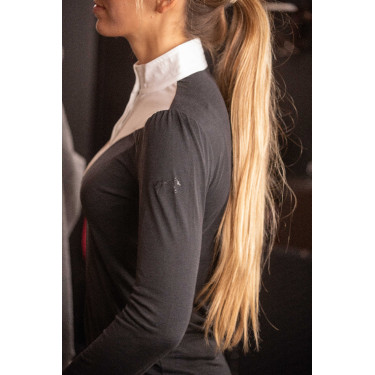 Wedstrijdpolo Pénélope Verone dames Zwart / wit